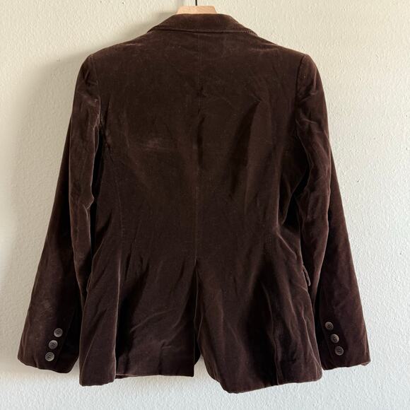 John Meyer Brown Velvet Blazer - Size 10 - Tailored Structured Business Winter - Picture 2 of 5